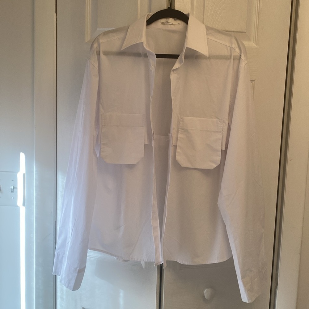 Oak & Fort Two-Way Cotton Poplin Shirt - Picture 5 of 7